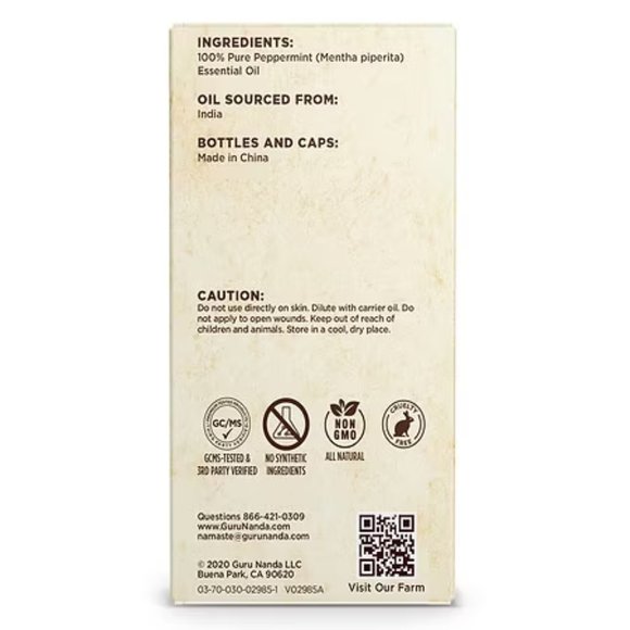 Guru Nanda - Peppermint Essential Oil Value Size - Picture 3 of 8